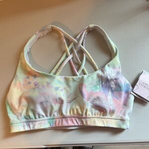 Victoria's Secret Multicolor Pastel Light Support Sports Bra Tie dye Strappy